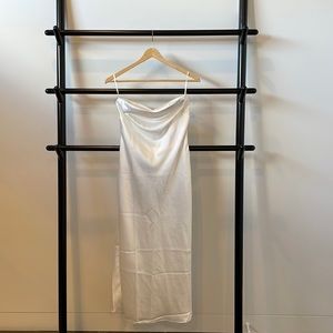 BNWT Sachin and Babi size 4 white strapless mid length dress